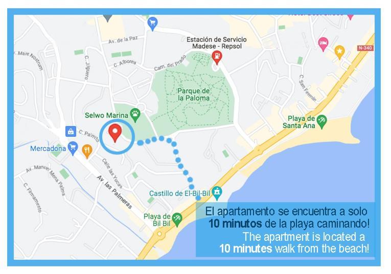 2Bdr Sunny Apartment With Pool And Private Parking In Benalmádena Exterior foto